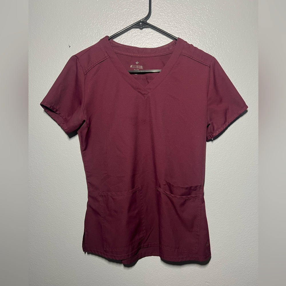 Med couture wine color scrubs